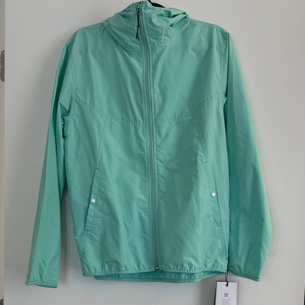 Herschel Lightweight Mint Green Hooded Windbreaker